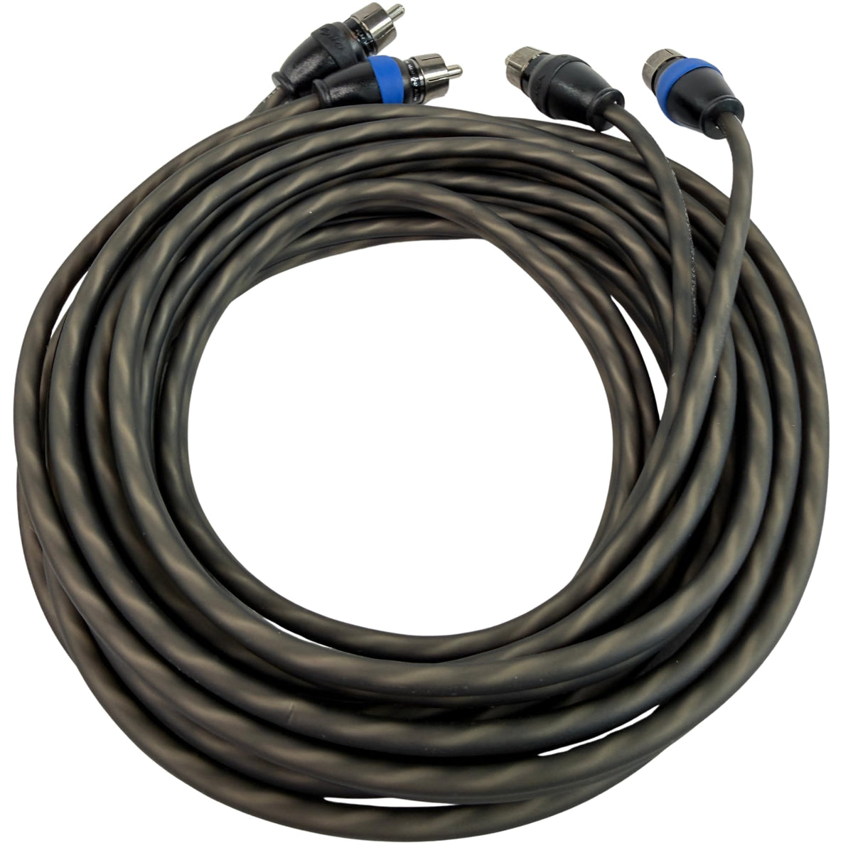Sky High Car Audio 2 Channel Twisted 12 ft RCA Cables Coated 12' OFC