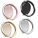 Rngeo Finger Ring Stands Set, Pack of 4 Universal Thin 360 Degree Rotation Phone Rings, Compatible with iPhone, Android & Other Smartphones (4 Packs