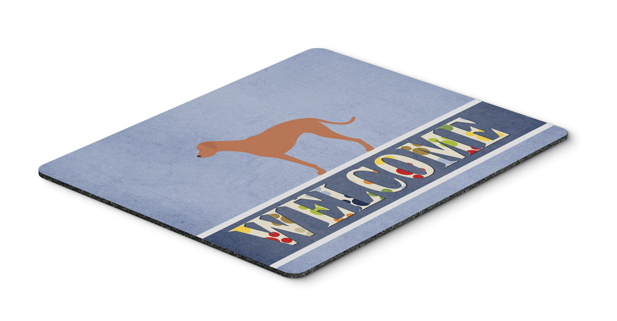 Caroline's Treasures BB8277MP Rhodesian Ridgeback Welcome Mouse Pad, Hot Pad or Trivet, Blue for Home Office Gaming Working Computers Laptop Mouse