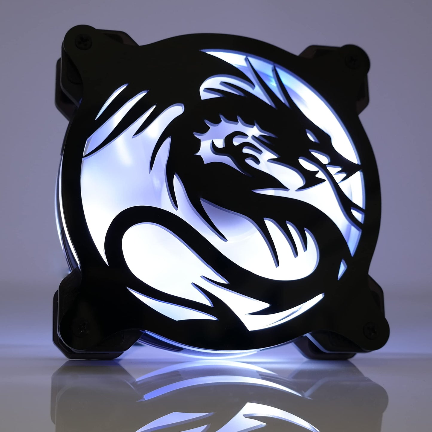 Custom Acrylic Flying Dragon Computer Fan Grill 200mm