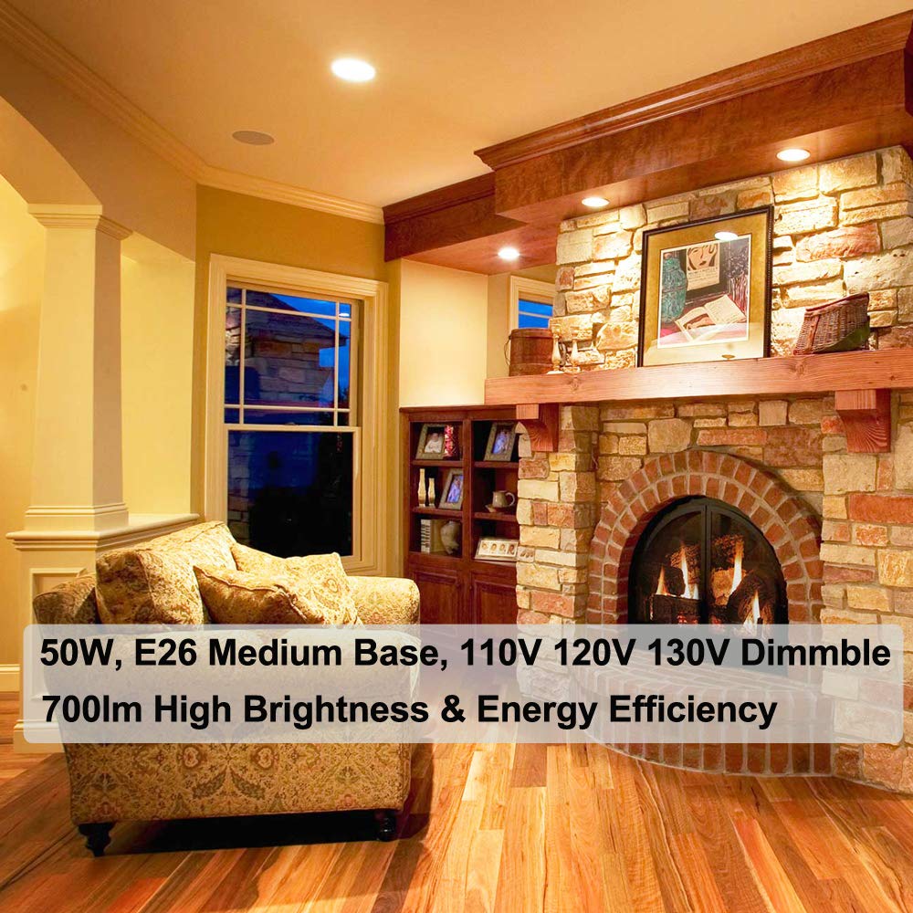 Vinaco PAR20 50W Halogen Bulb Dimmable 120V 3000K Warm White for Range Hood