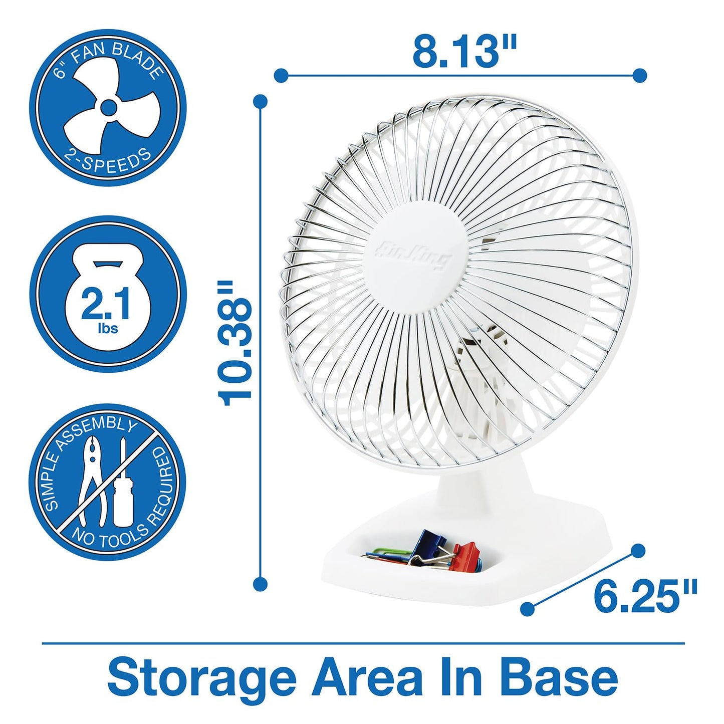 Air King 9146 6-Inch 2-Speed Circulating Fan