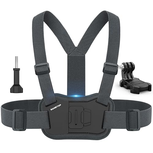 Sametop Chest Mount Harness Strap Body Mount Chesty Compatible with GoPro Hero 13 12 11 10 9 8 7 6 5 Session AKASO DJI Osmo Action Cameras - Balance