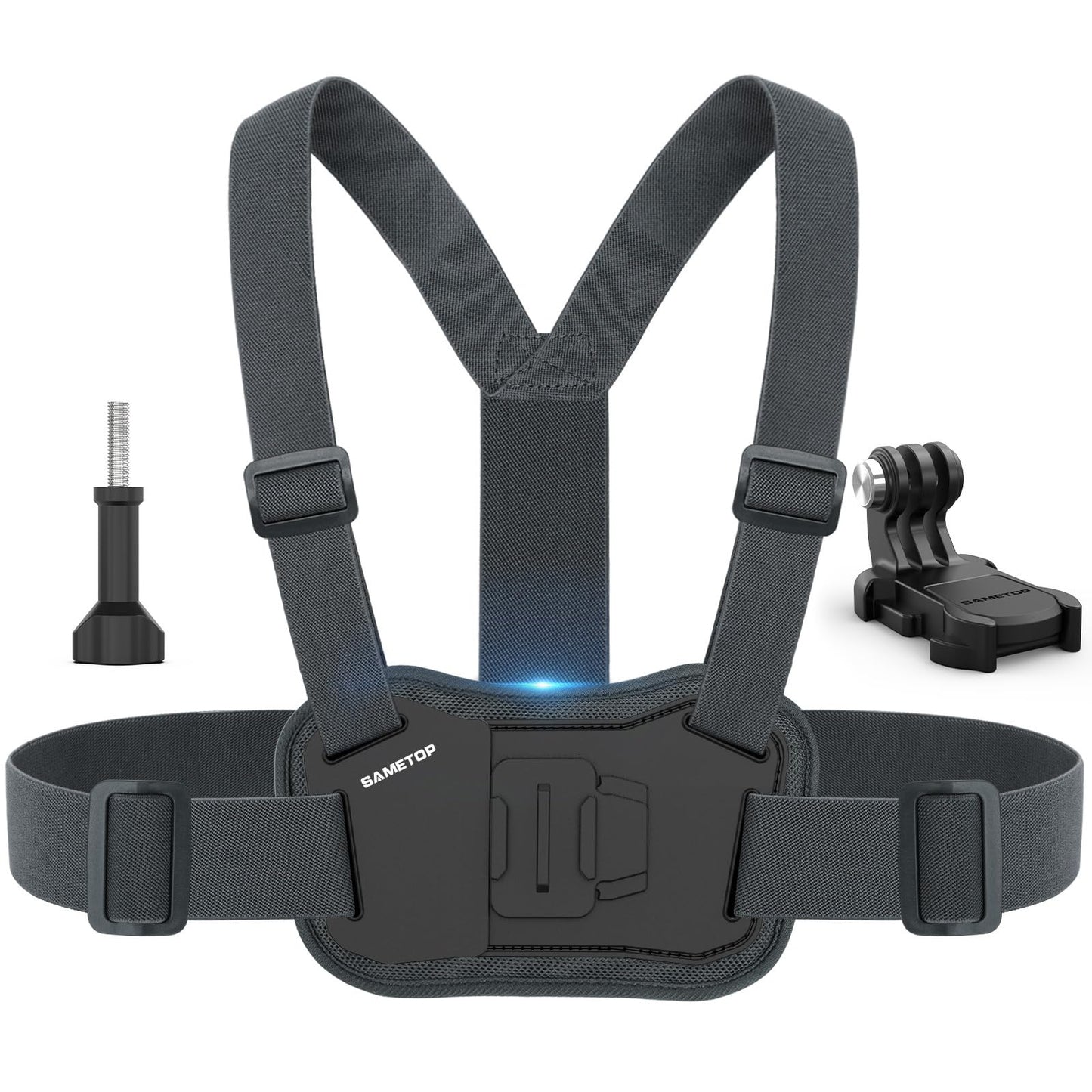 Sametop Chest Mount Harness Strap Body Mount Chesty Compatible with GoPro Hero 13 12 11 10 9 8 7 6 5 Session AKASO DJI Osmo Action Cameras - Balance