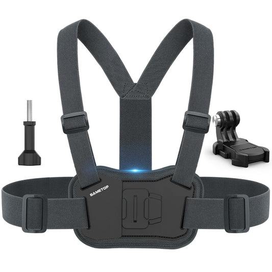 Sametop Chest Mount Harness Strap Body Mount Chesty Compatible with GoPro Hero 13 12 11 10 9 8 7 6 5 Session AKASO DJI Osmo Action Cameras - Balance