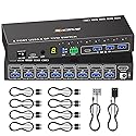8 Port KVM Switch Displayport 4K@60Hz EDID Simulation, USB 3.0 DP KVM Switch for 8 Computers Share 1 Monitor and 4 USB Devices, KVM Switches