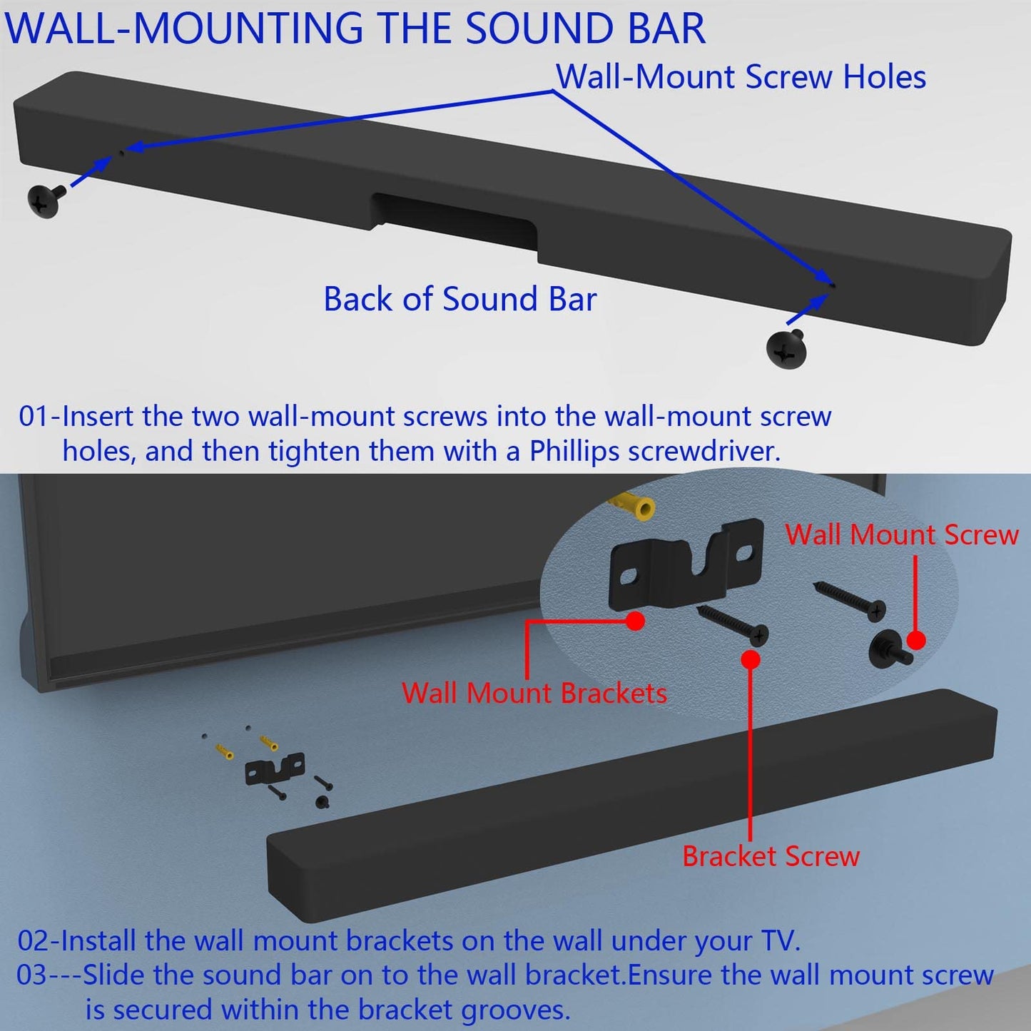 Pbxifge Satellite Speaker Mount, Compatible with Vizio, Sony, Klipsch, Panasonic, Samsung, and More, Fits Up to 9lbs, Black Powdercoated Steel, 15