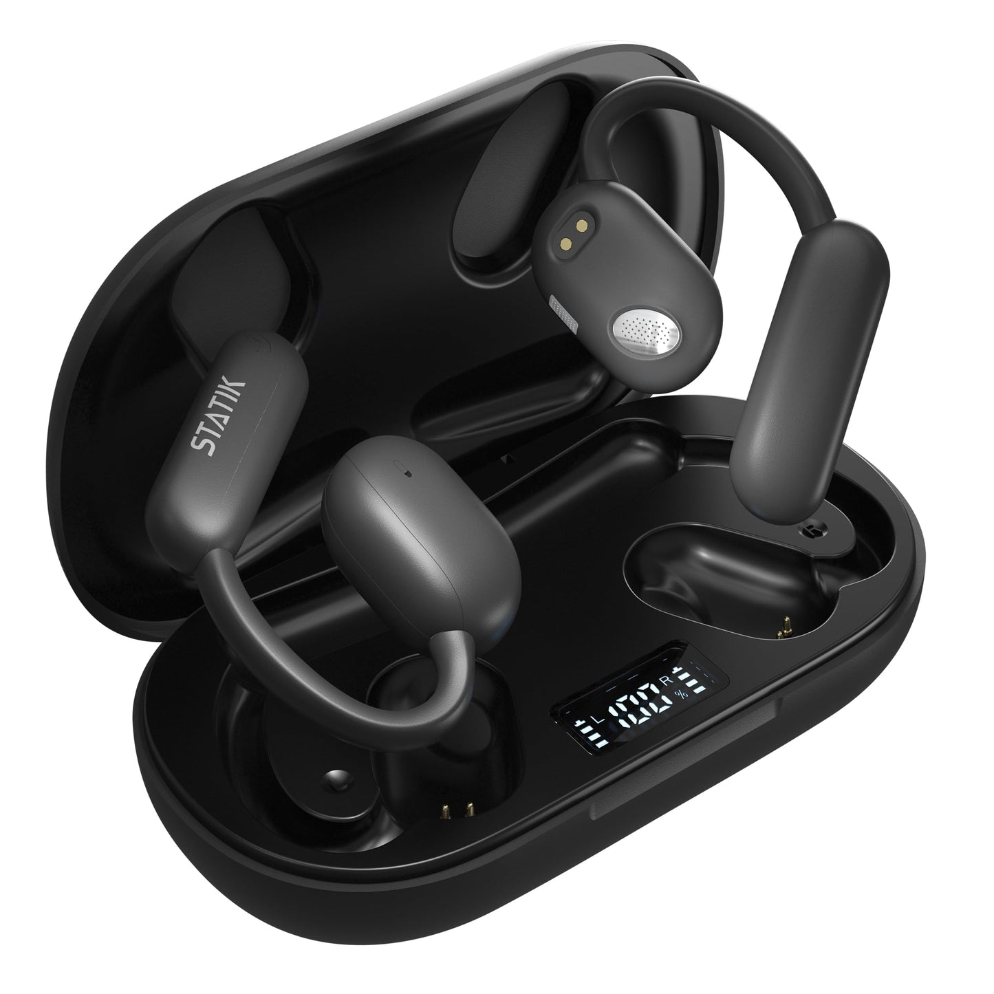 Statik Aktive Open Ear Bluetooth Earbuds - Wireless Earphones, Fast Charging & 10 Hours Long Lasting Battery, Comfortable Secure Fit, IPX5 Water…