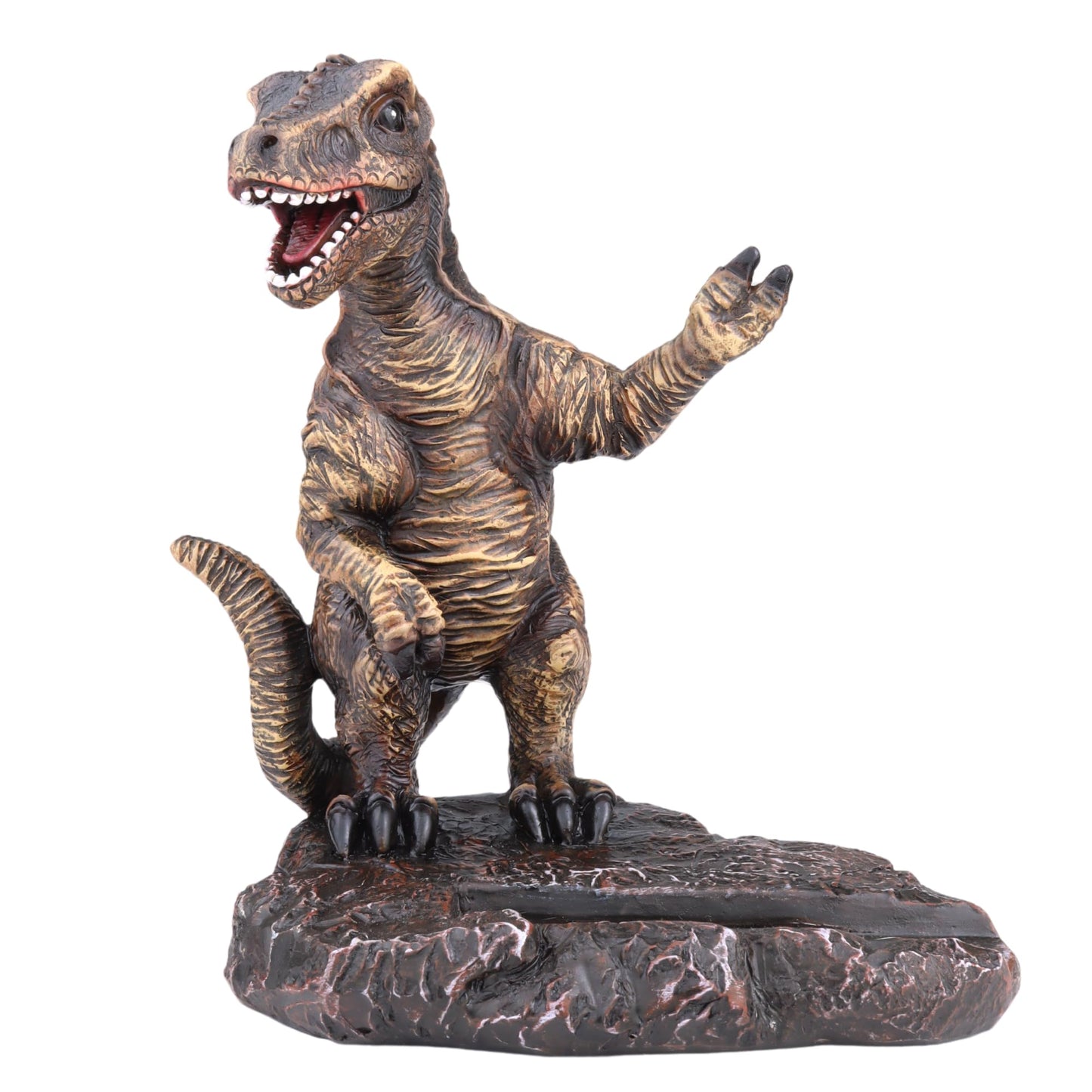 Needzo Resin Dinosaur Cell Phone Stand, Desk Holder Cradle, Office Decoration, 5 x 3.75 x 7 Inches