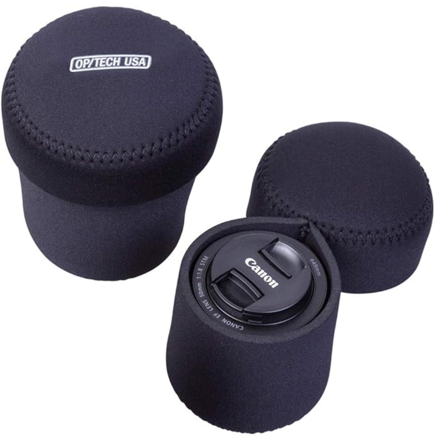 OP/TECH USA Fold-Over Neoprene Lens Pouch - Camera Lens Case for safe Lens Cover storage, Great for Photography & outdoor shoot, Keeps your Lens
