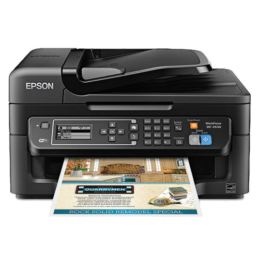 Epson WorkForce WF-2630 Wireless Business AIO Color Inkjet, Print, Copy, Scan, Fax, Mobile Printing, AirPrint, Compact Size