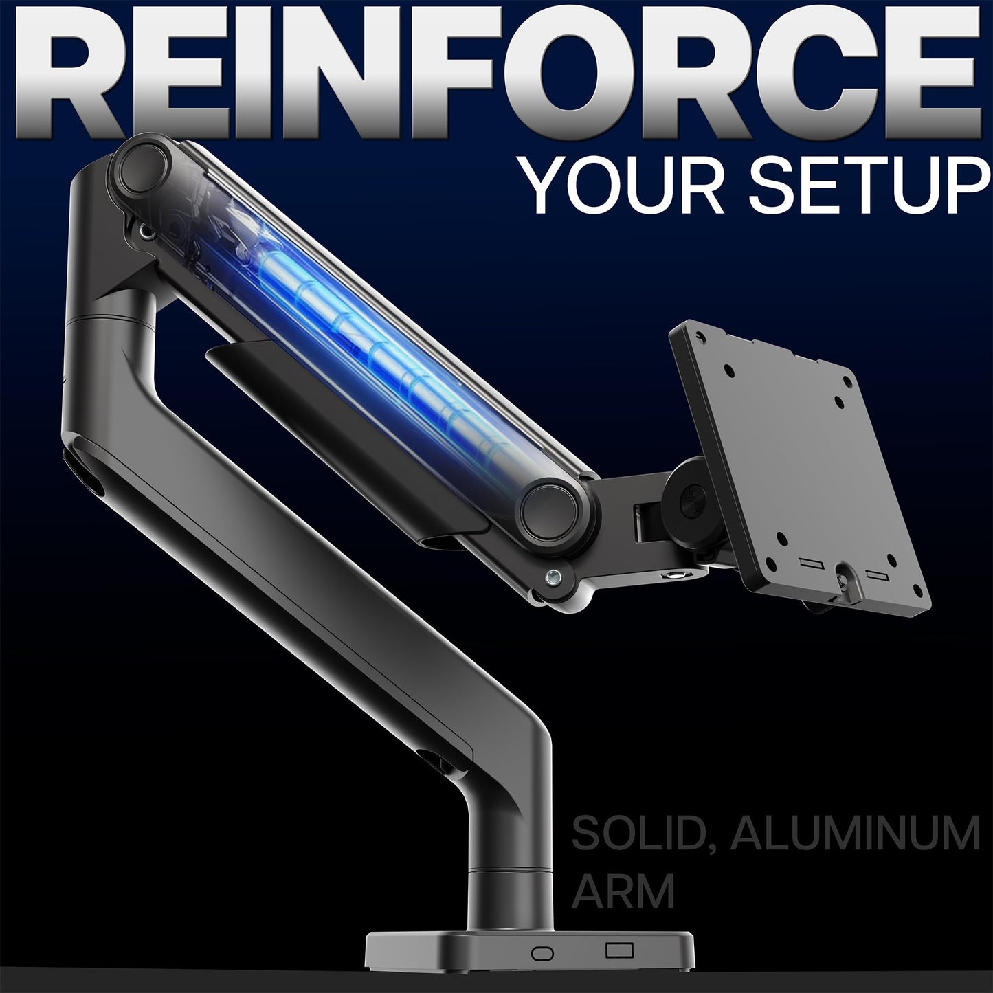 VIVO Heavy Duty Aluminum Ultrawide Monitor Tension Arm for up to 49 inch Screens, Holds 44 lbs, Premium Desk Mount Stand Designed for Samsung Odyssey