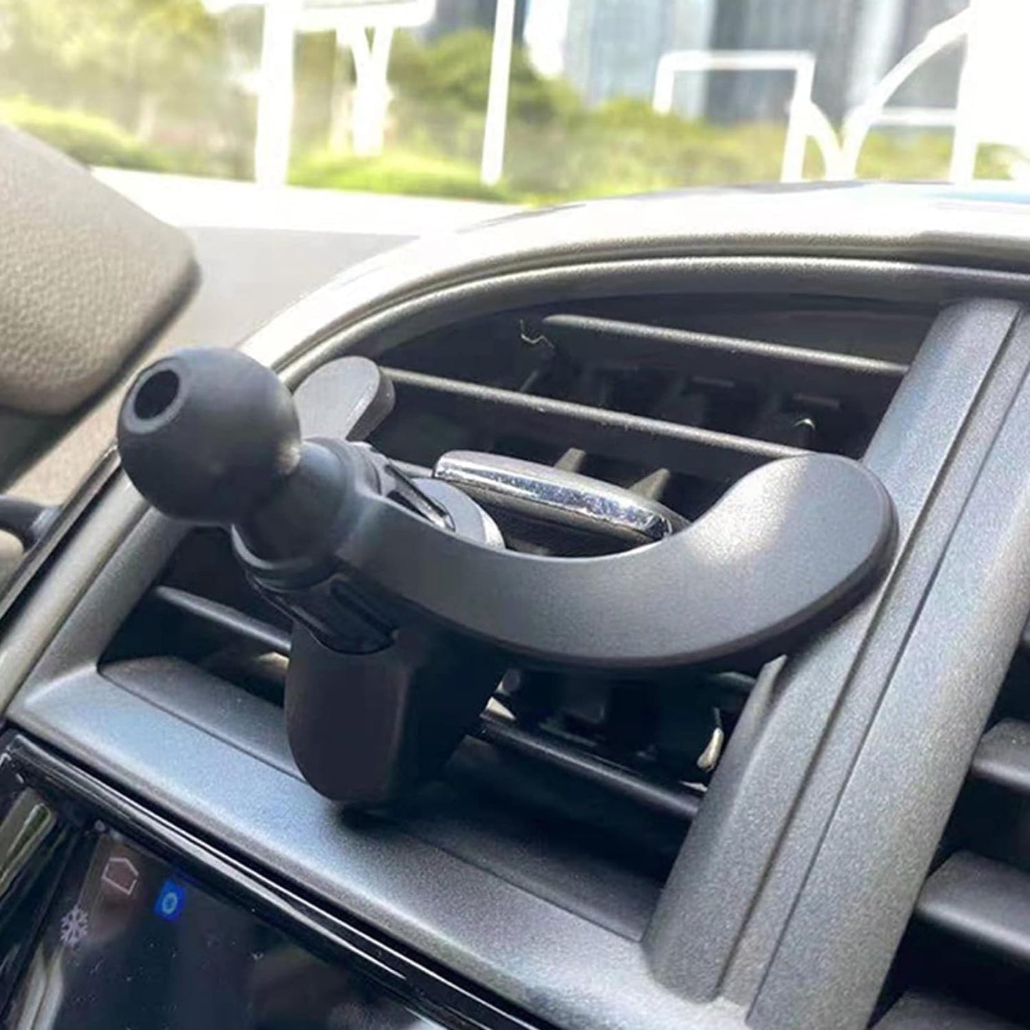 Black Car Vent Phone Mount, Round Air Outlet Phone Bracket Y-Shaped Mobile Holder Clip, Hands Free Cradle in Vehicle Car Universal Extension Clip Cell