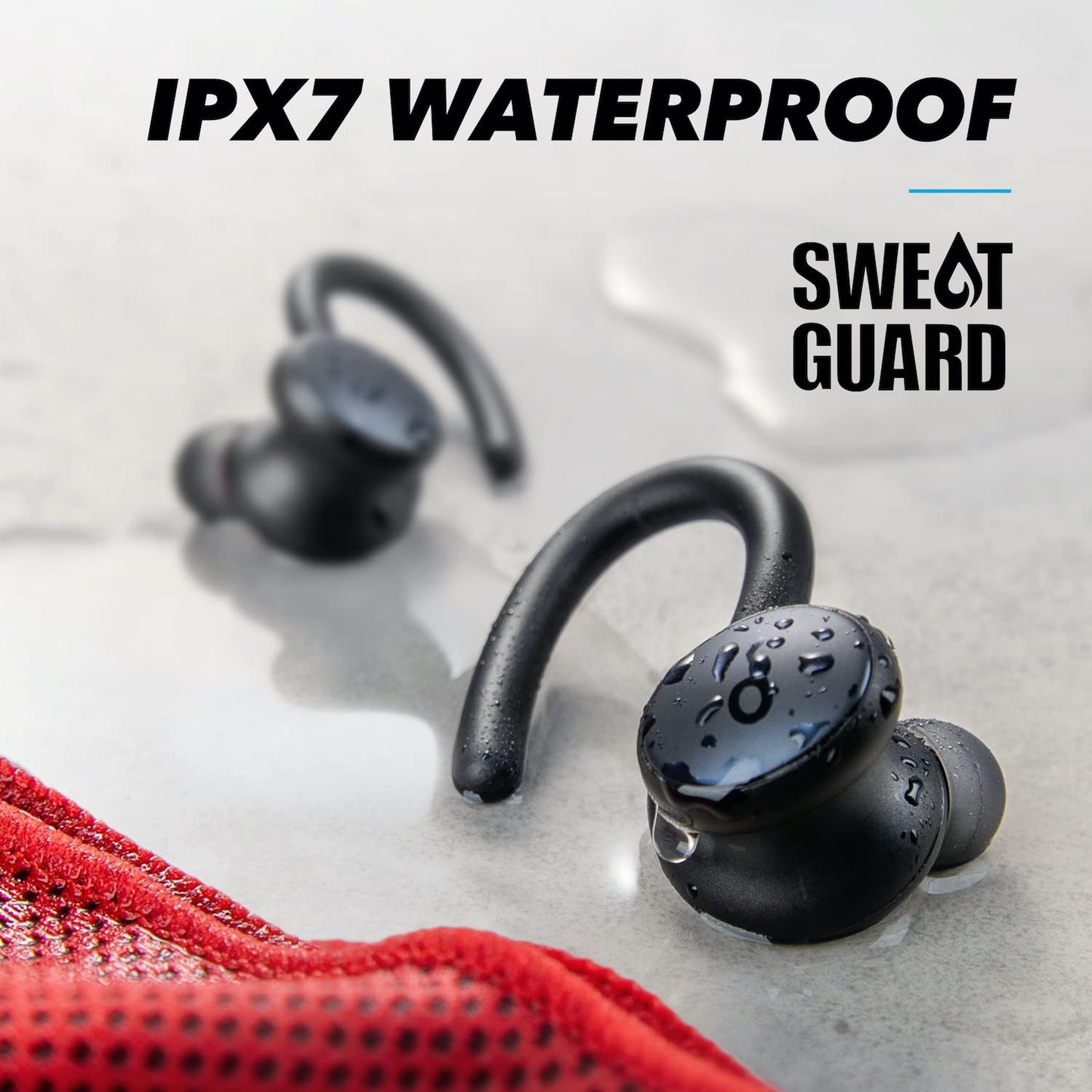 (Renewed) Soundcore Sport X10 True Wireless Bluetooth 5.2 Workout Headphones, Rotatable Ear Hooks, Deep Bass, IPX7 Waterproof, Sweatproof, 32H Play