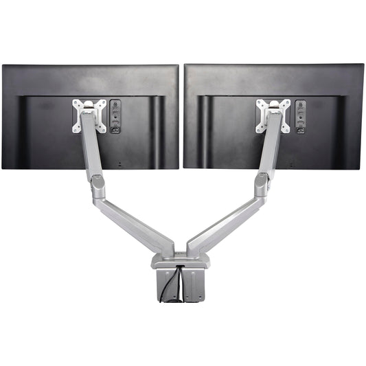 StarTech.com Desk Mount Dual Monitor Arm with USB/Audio, Desk Clamp Ergonomic VESA Mount for up to 32" (17.6lb/8kg) Displays