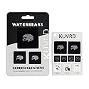 KUVRD Waterbear - Universal Screen Cleaners - Teeny Tiny Cleaning Tools for Your Lenses & Screens - 2-Pack - (1 Patch Set, 1 Pad Set)
