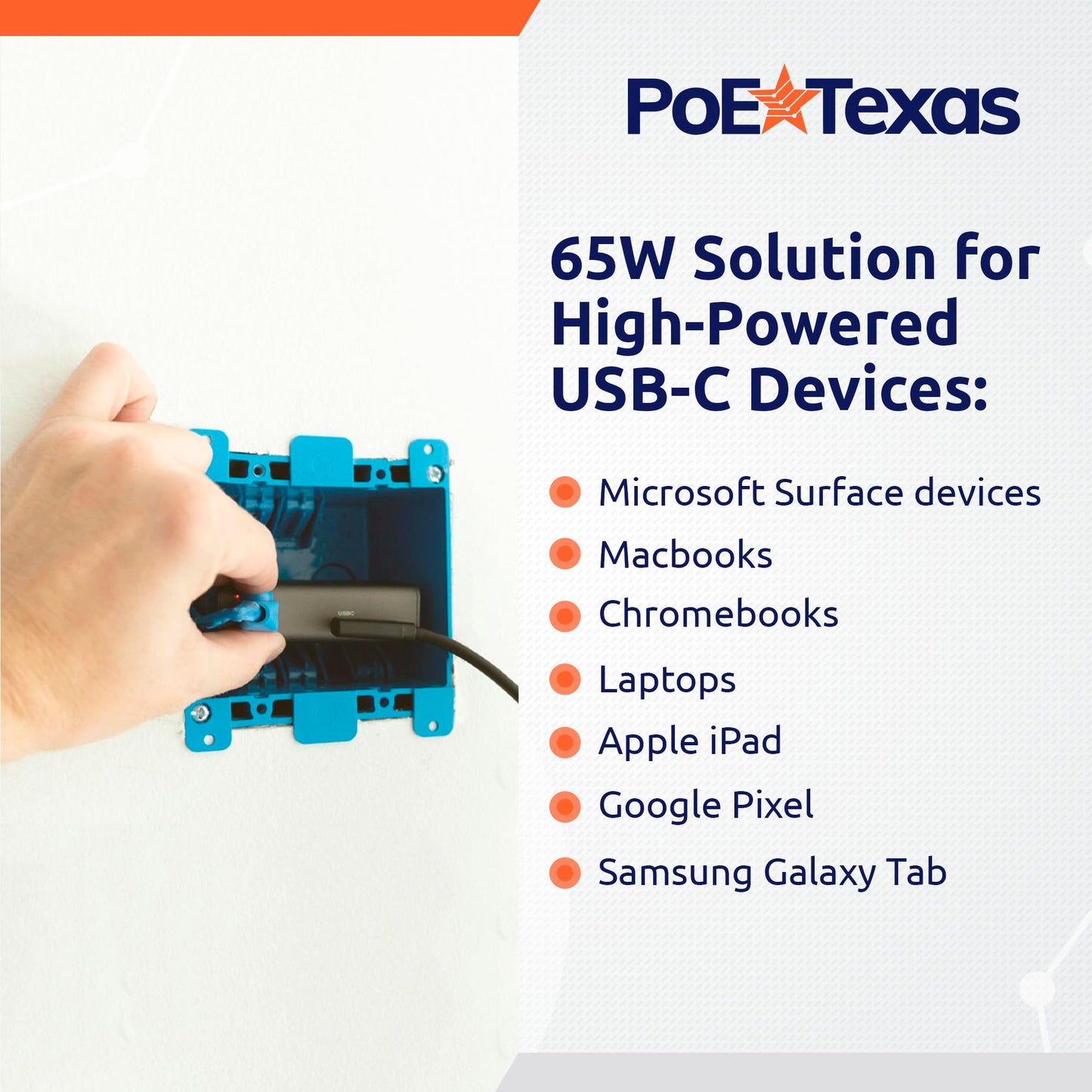 Gigabit PoE++ to USB-C Converter with 65W Power Delivery