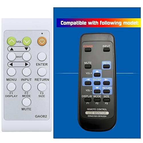 Replacement Remote Control for Sharp Display LCD Monitor PN-E521 PN-A601 PN-80TC3A PN-70TW3 PN-60TW3 PN-70TA3 PN-60TA3 PN-L803CA PN-L703W PN-L603W