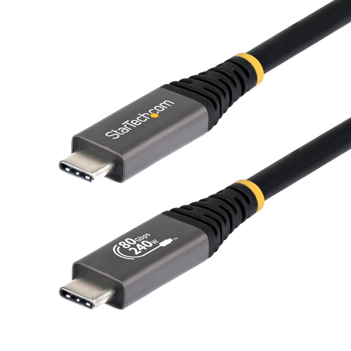 StarTech 3ft/91cm USB-C to USB-C USB4 Cable, 80Gbps, 240W PD, 8K, Black