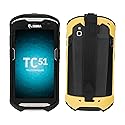 Protective Cover Bumper Case Rugged Boot with Hand Strap for Zebra TC51 TC510K TC52 TC56 TC57 (Black+Yellow)
