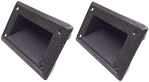 MIYAKO Recessed Speaker Handle - Pocket Style 4"x3.5" for Speaker Box Cabinet | Heavy Duty Black ABS Plastic | Lift Heavy Items Securely | 1 Pair (2
