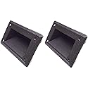 MIYAKO Recessed Speaker Handle - Pocket Style 4"x3.5" for Speaker Box Cabinet | Heavy Duty Black ABS Plastic | Lift Heavy Items Securely | 1 Pair (2