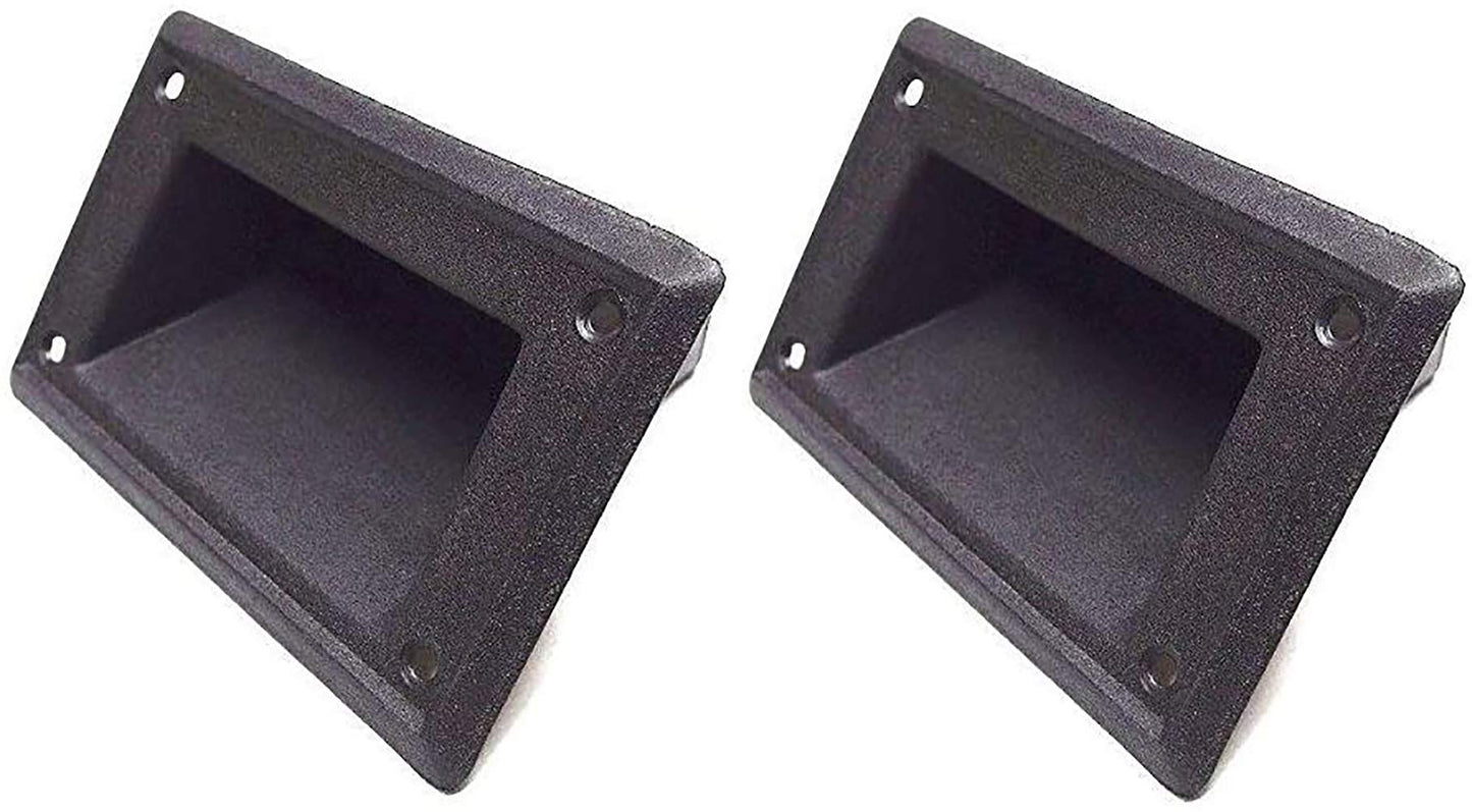 MIYAKO Recessed Speaker Handle - Pocket Style 4"x3.5" for Speaker Box Cabinet | Heavy Duty Black ABS Plastic | Lift Heavy Items Securely | 1 Pair (2