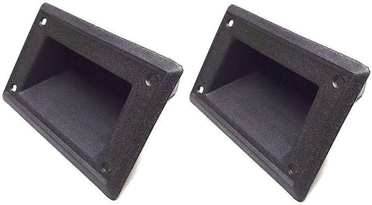 MIYAKO Recessed Speaker Handle - Pocket Style 4"x3.5" for Speaker Box Cabinet | Heavy Duty Black ABS Plastic | Lift Heavy Items Securely | 1 Pair (2