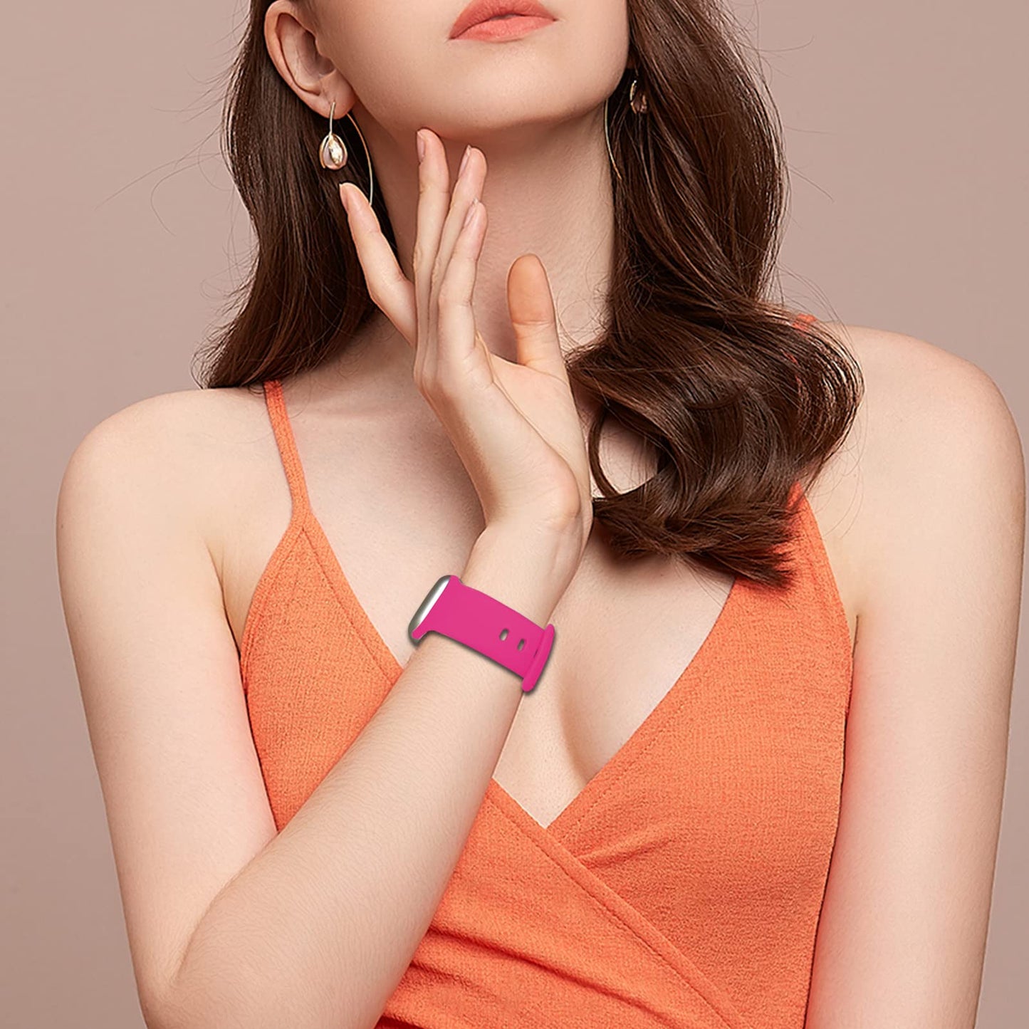 Cindgress Sport Band Compatible with Apple Watch 41mm 38mm 40mm 42mm for Women Men, Soft Silicone Strap for iWatch Wristband Series Ultra SE 11 10 9 8
