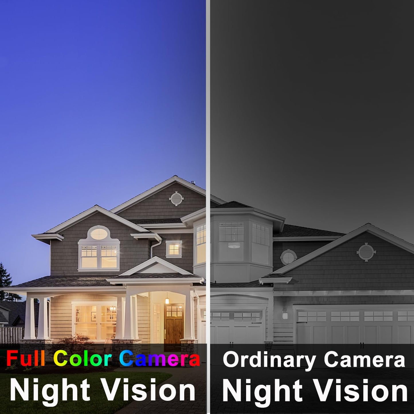 Tennoz 8MP 4K PoE IP Security Camera, H.265 Smart Dual Light Turret Dome Camera, Support Color Night Vision, Two Way Talk, SD Card Slot, 98ft Night