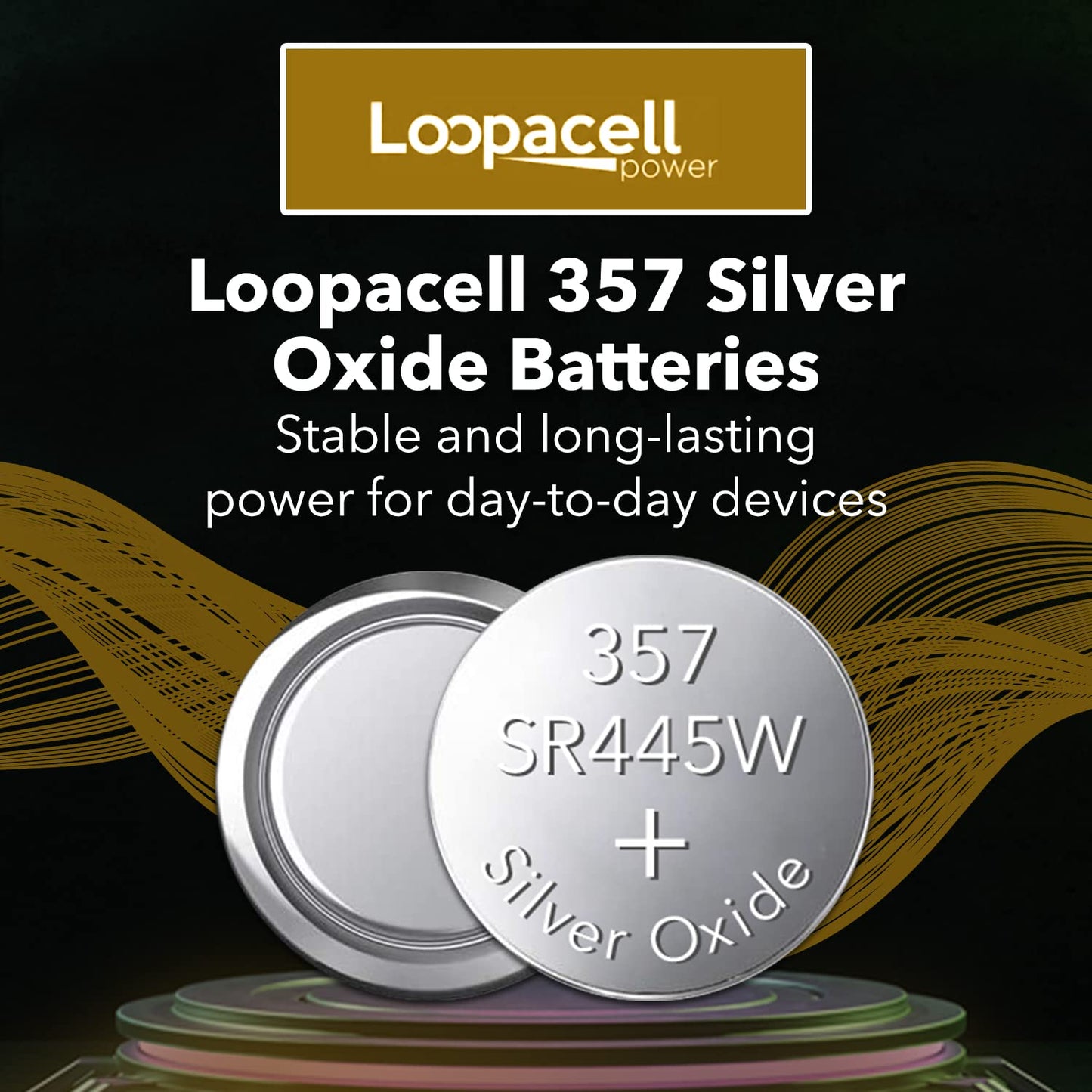 LOOPACELL 357/303 Silver Oxide Batteries (Pack of 5) - 1.55V Long Lasting Coin Cell Battery for Calculators, Lasers, Toys, Small Clocks, Digital…