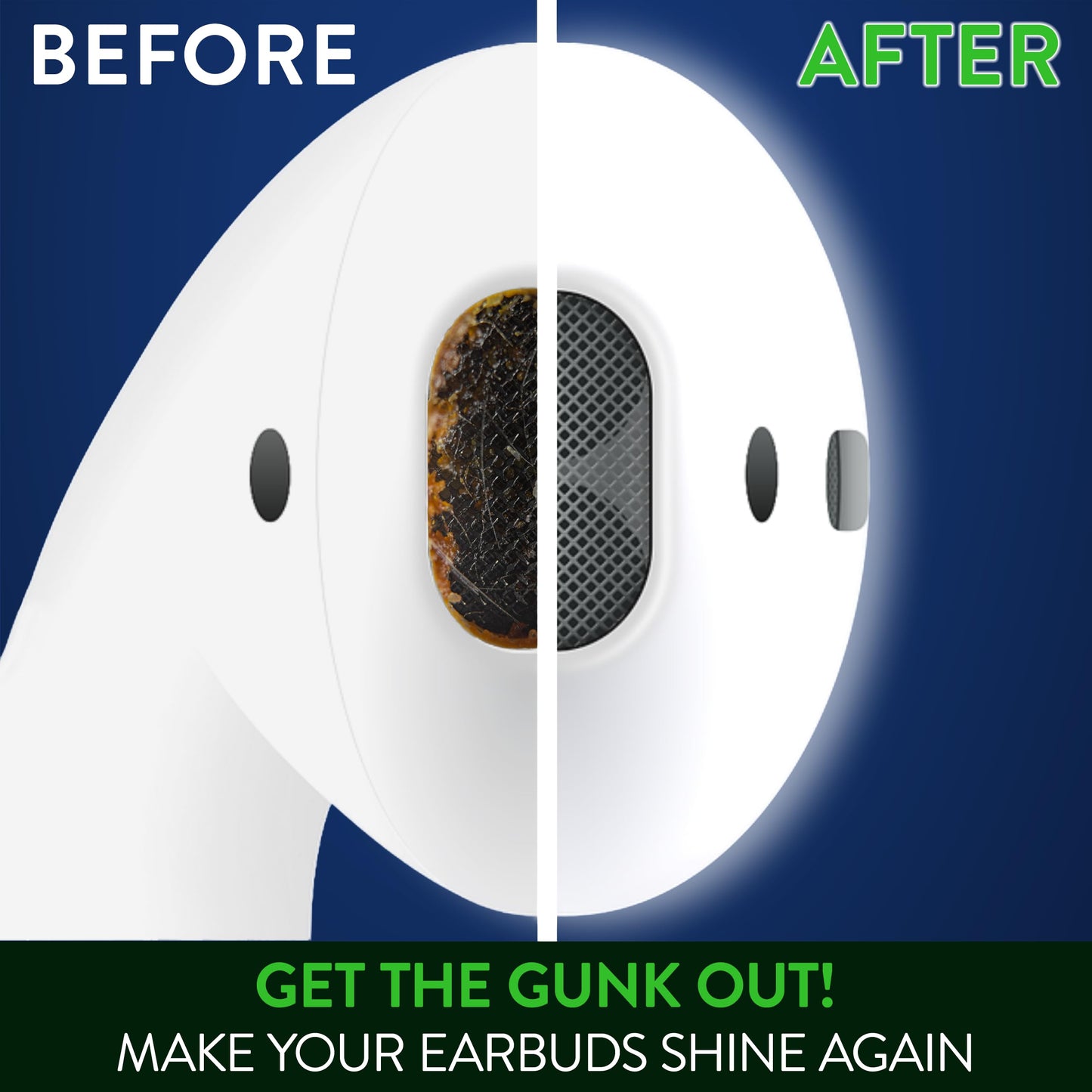 Cleaner Kit for Airpods by AirSquares | the Original Earbud Cleaning Putty Compatible with Airpods & Earbuds, Remove Wax, Dirt & Gunk from Tech
