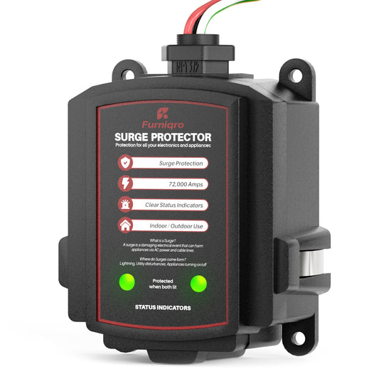 Furniqro FHSPD72S Whole House Surge Protector for 72,000 Amps, Ultimate Surge Protection, Whole Home Surge Protector, Indoor/Outdoor Use, 120/240V