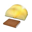 XIUDI 8 Colors Small Folding Book Lamp,Upgraded Version Portable Book-Shaped Desk Light,Novelty LED Paper Lantern with USB Rechargeable Night