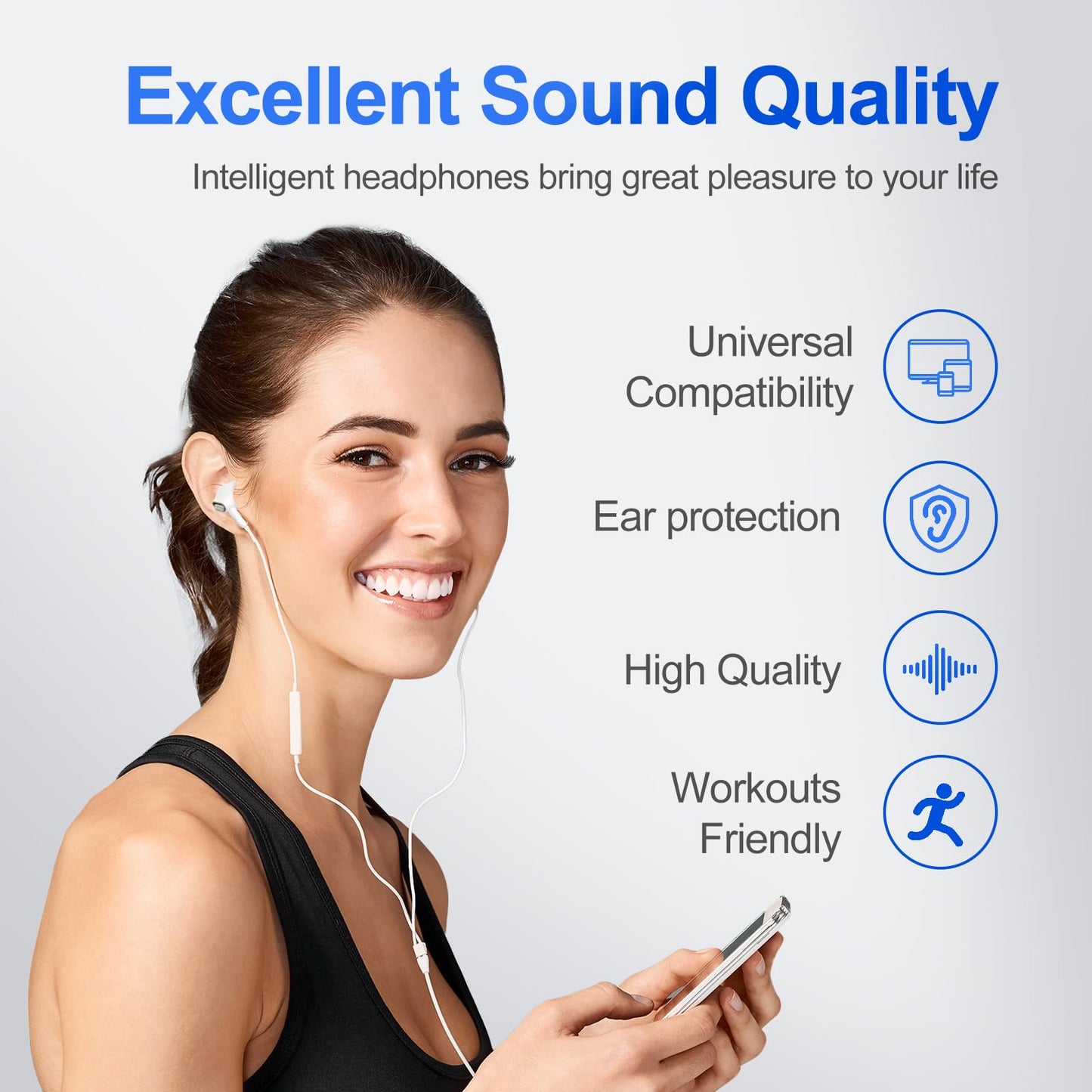 USB C Headphones 3 Pack, Type C Earbuds HiFi Stereo, Type C Earphones with Microphone Volume Control Compatible with Samsung, Google, iPhone 17 16…