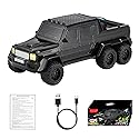 WSTER WS-G63 6-Wheel Pickup Truck Replica Bluetooth Speaker - HD Sound, FM Radio, TWS Stereo Pairing, LED Party Lights, USB/TF Playback, Built-in Mic