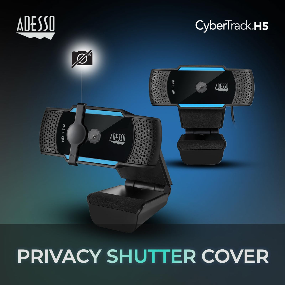 Adesso CyberTrack H5-TAA 1080P HD Auto Focus Webcam