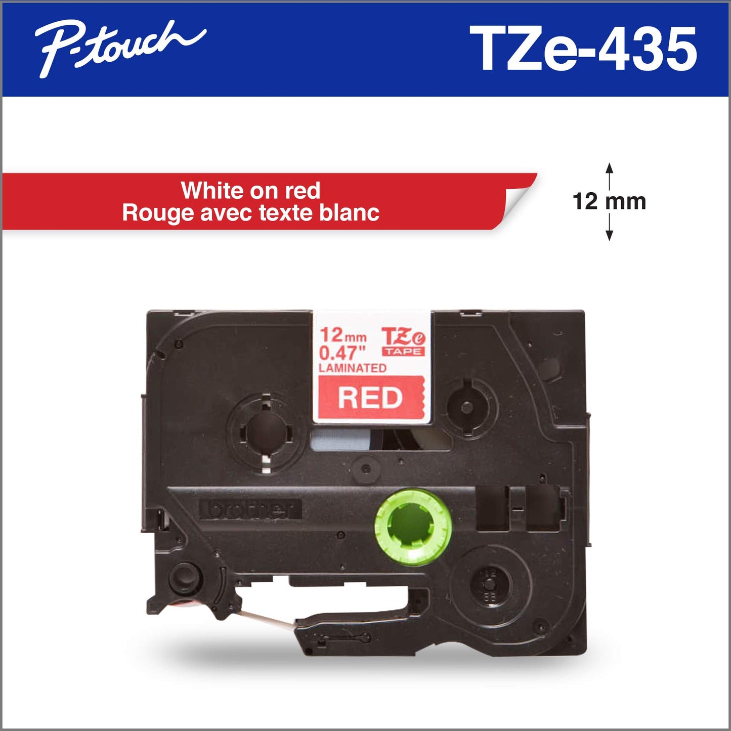 Brother TZE-435 P-Touch Ribbon, 12mm x 8m