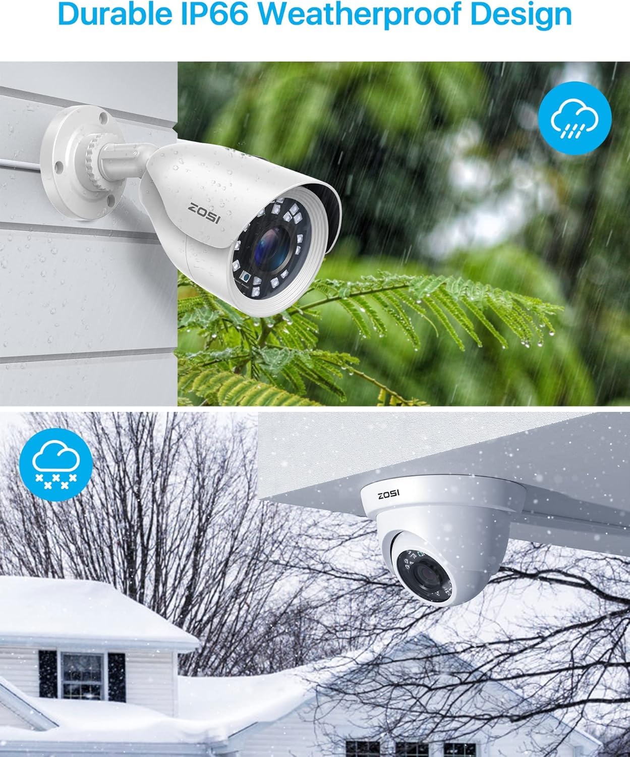 ZOSI H.265+ 1080p 16 Channel Security Camera System, 16 Channel DVR Recorder and 8 x 1080p Weatherproof Surveillance CCTV Bullet Dome Camera Outdoor