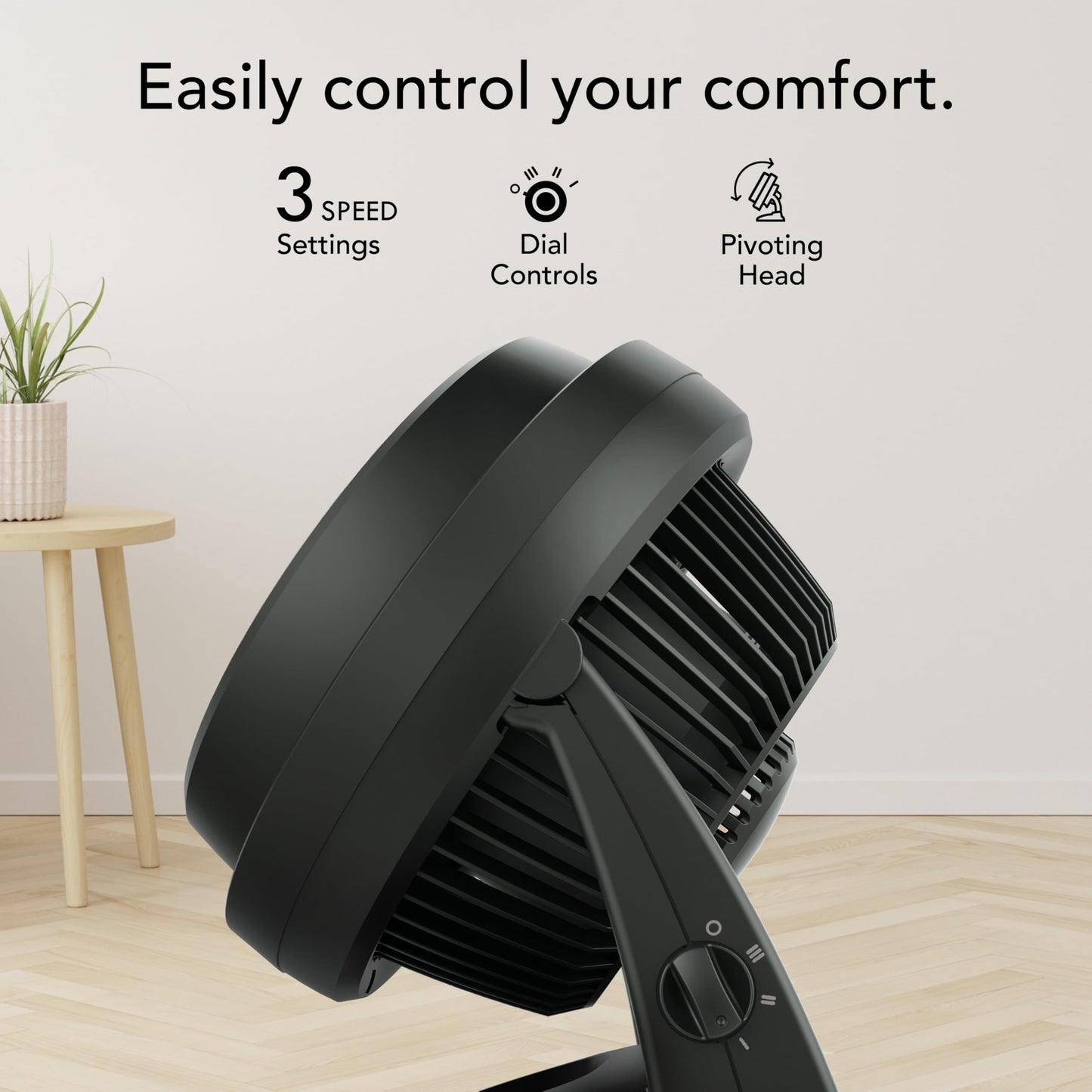Vornado 630 Medium Air Circulator Fan, 3 Speed, Adjustable Tilt, Black