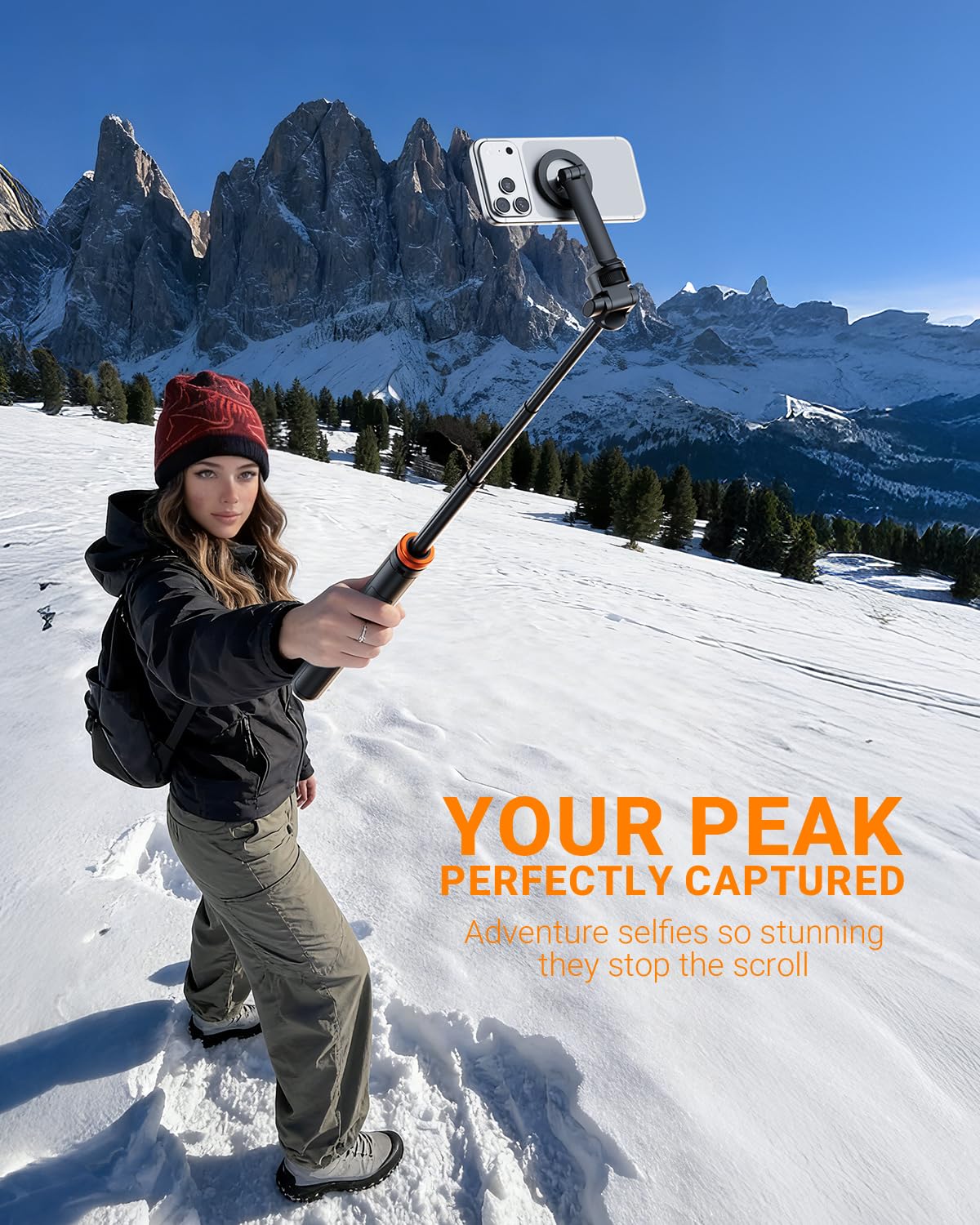 EUCOS 63" Magsafe Tripod, Tripod for iPhone & Magnetic Selfie Stick Tripod with Remote, Strong Magnetic Phone Holder for Magsafe, Extendable Phone
