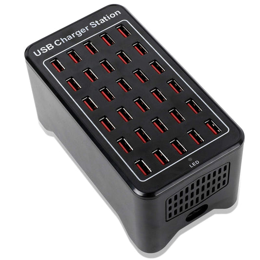 30-Port Charger, USB Charger Station, USB Fast Charger, Smart Charging Recognition, Suitable for Travel, Family Gatherings, Schools, Shopping malls