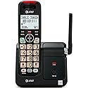 AT&T EL2131-11 Cordless Landline Phone with Call Blocker, Caller ID, DECT 6.0 Speakerphone, Backlit Display/Keypad - Black/Silver