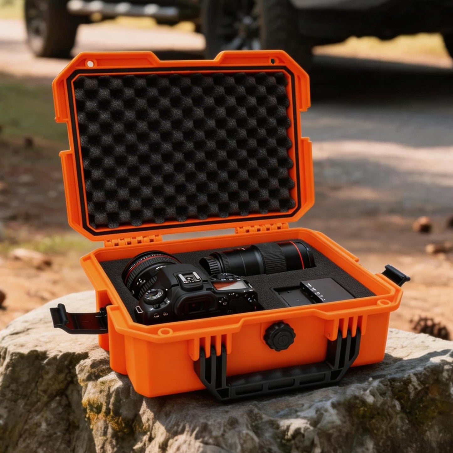 SHALL Hard Case, Cyberdeck Case, IP67 Waterproof Protective Camera Case with Customizable Foam, Protection for Camera, Drones, Lens, Equipment