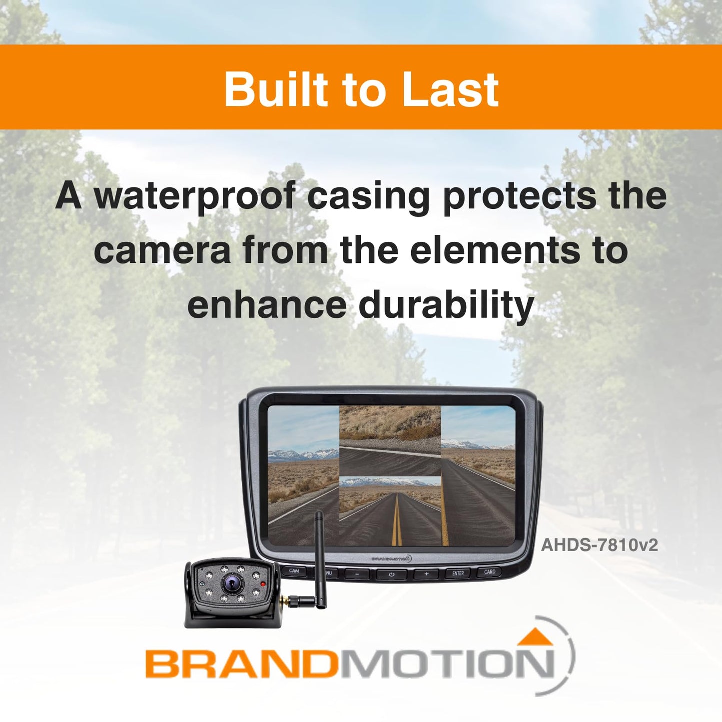 Brandmotion Wireless Observation IR Camera System with 7? HD Monitor | Compatible with RAM 1500 (09-2018) and Heavy Duty (2010-Current) | ADHS-7810v2