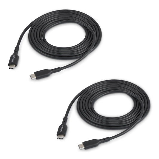 StarTech.com 1m (3.3ft) USB-C Cable 2 Pack, 60W 3A Type-C Charging Cord for MacBook Air, Laptops, iPhone 16 Pro Max/15/Apple CarPlay, iPad