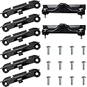 LUORNG 4Pairs CPU Fan Mounting Bracket Plate CPU Fan Support Brackets Retainer Brackets Plate Support Holders for AM4 AMD (16 Screws), Black