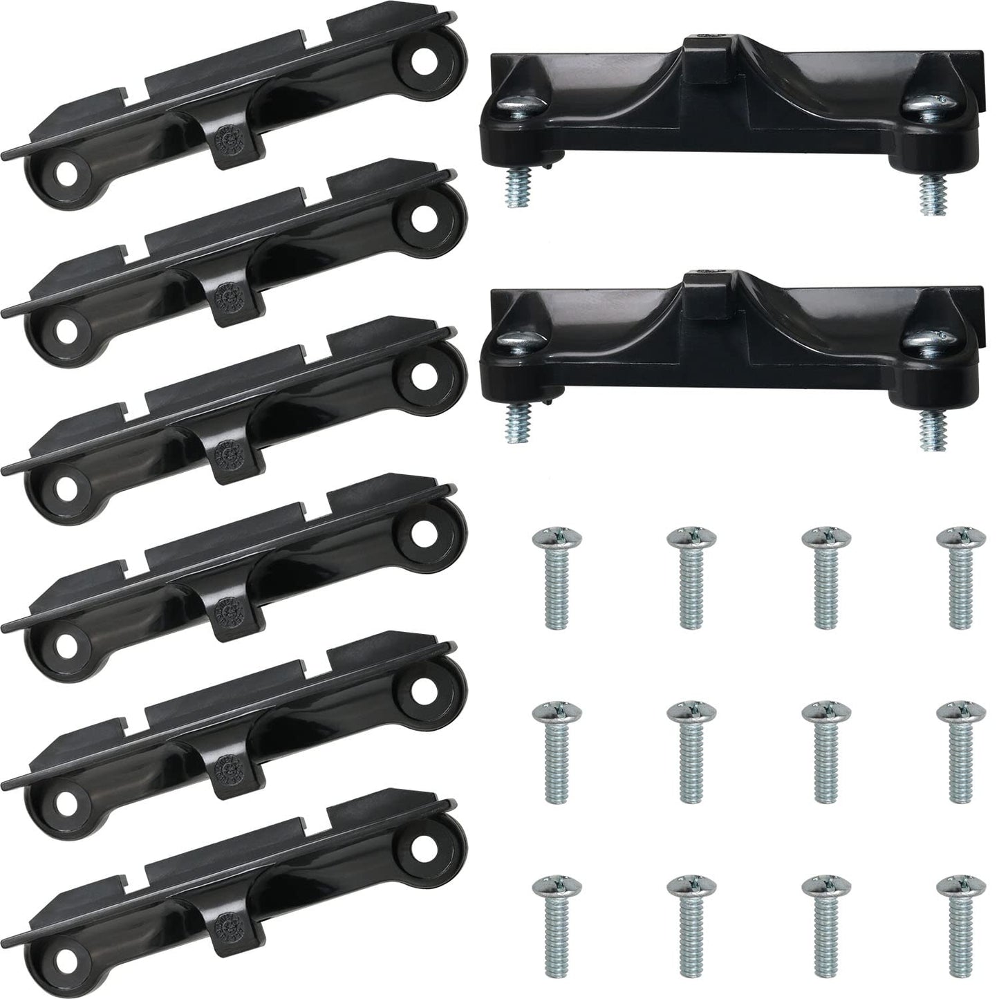 LUORNG 4Pairs CPU Fan Mounting Bracket Plate CPU Fan Support Brackets Retainer Brackets Plate Support Holders for AM4 AMD (16 Screws), Black