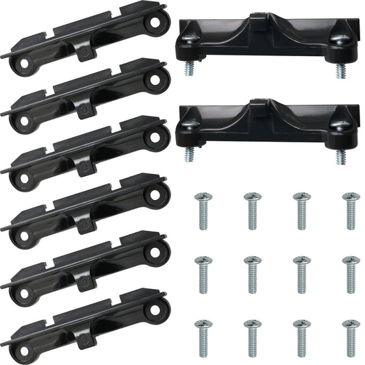 LUORNG 4Pairs CPU Fan Mounting Bracket Plate CPU Fan Support Brackets Retainer Brackets Plate Support Holders for AM4 AMD (16 Screws), Black