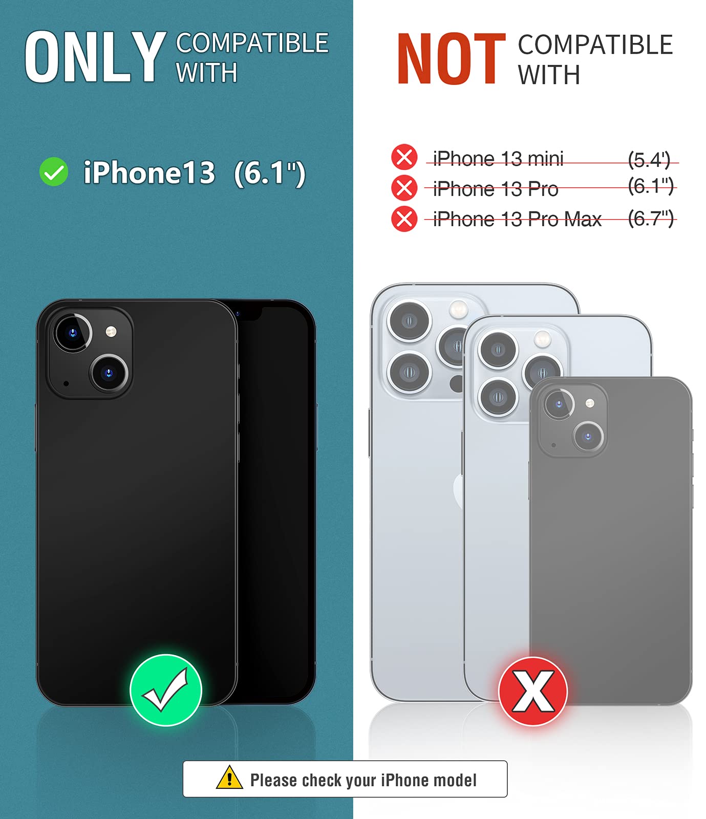 OCASE Compatible with iPhone 13 Wallet Case, PU Leather Flip Folio Case with Card Holders RFID Blocking Kickstand [Shockproof TPU Inner Shell] Phone